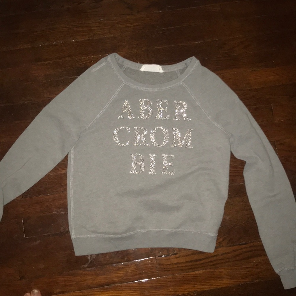Abercrombie crew neck grey sweatshirt
